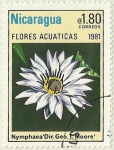 Stamps Nicaragua -  FLORES ACUATICAS