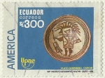 Stamps Ecuador -  CERAMICA ANTIGUA - PLATO GUERRERO. CARCHI
