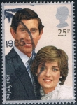 Stamps United Kingdom -  BODA REAL DEL PRICIPE CARLOS Y LADY DIANA SPENCER. Y&T Nº 1002
