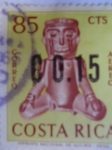 Stamps Costa Rica -  Idolo Maya.