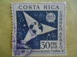 Sellos de America - Costa Rica -  UIT.-¨Satélite de comunicaciones ¨Correo 1B 