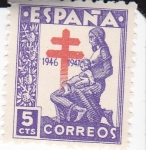Stamps Spain -  Pro Tuberculosos- Cruz de Lorena    (I)
