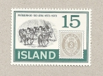 Sellos de Europa - Islandia -  Centenario 1er sello