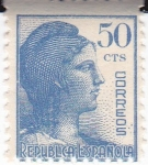 Stamps Spain -  Alegoría de la República     (I)