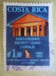 Sellos de America - Costa Rica -  Sinceridad Patriotismo Coraje.-John Fitzgerald Kennedy 1917-1963 Arlington