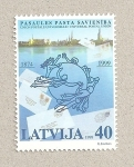 Stamps : Europe : Latvia :  125 Aniv. de la UPU