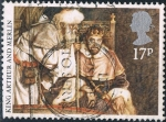 Stamps : Europe : United_Kingdom :  LEYENDAS DEL REY ARTURO. ARTURO CONSULTANDO CON MERLIN. M 1039