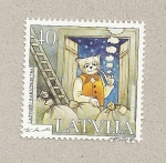 Stamps Latvia -  Kakisa por Skalbe