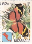 Stamps Nicaragua -  Mariposas -Consul hippona