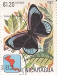 Sellos de America - Nicaragua -  Mariposas -Eunica alcmena