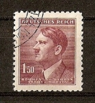 Stamps Germany -  Efigie de Hitler./ Grabado.
