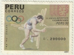 Stamps Peru -  IV JUEGOS DEPORTIVOS SUDAMERICANOS - PERU 90
