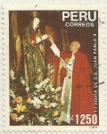 Stamps Peru -  2ª VISITA DE S.S. JUAN PABLO II