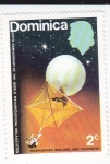 Stamps : America : Dominica :  !00 aniversario de la organización Meteorológica-globo sonda-