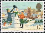 Stamps United Kingdom -  NAVIDAD 1990. MUÑECO DE NIEVE. M 1300