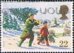 Stamps United Kingdom -  NAVIDAD 1990. LLEVANDO EL ÁRBOL DE NAVIDAD. M 1301