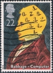 Stamps United Kingdom -  CIENTÍFICOS Y SUS TECNOLOGÍAS. CHARLES BABBAGE, COMPUTADORAS. M 1321