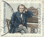 Stamps Germany -  JOHANNES BRAHMS 1833 - 1897
