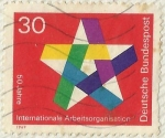 Sellos de Europa - Alemania -  50 AÑOS DE LA ORGANIZACIÓN INTERNACIONAL DEL TRABAJO