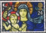 Stamps : Europe : United_Kingdom :  NAVIDAD 1992. VIDRIERAS. LA VIRGEN Y EN NIÑO. M 1422.