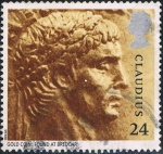 Stamps : Europe : United_Kingdom :  OBJETOS ROMANOS. MONEDA DE ORO DE CLAUDIO. M 1455