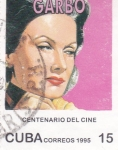 Sellos de America - Cuba -  CENTENARIO DEL CINE  -Greta Garbo