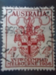 Stamps Australia -  XVI TH  Olympiad  Melbourne 1956