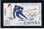 Stamps Spain -  Edifil  1851  X Juegos Olímpicos de invierno en Grenoble.  