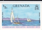 Stamps Grenada -  Regata Carriacou agosto 1973