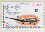 Stamps Cuba -  6 - 50 aniversario correo aéreo