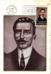 Stamps : America : Mexico :  Tarjeta Máxima -primer día.-Centenario del natalicio de Jose Maria Pino Suarez 1869-1913