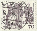 Stamps Switzerland -  PROCESSIONE DI MENDRISIO