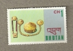 Stamps Asia - Bhutan -  Objetos de culto