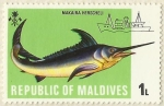 Stamps Maldives -  PEZ ESPADA
