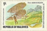 Stamps : Asia : Maldives :  75th ANIVERSARIO DEL PRIMER AVION MOTORIZADO
