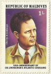 Stamps Maldives -  50th ANIVERSARIO DE CH. LINDBERGH'S CRUZANDO EL ATLANTICO