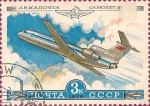 Stamps Russia -  Correo aéreo. La historia de la industria de la aviación nacional. Yak-42
