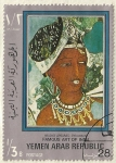 Stamps Yemen -  ARTE DE LA INDIA
