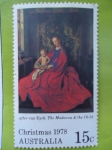 Stamps Australia -  Christmas  1978.- After Van Eyck: Madonna & the Child. 
