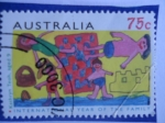 Stamps Australia -  Año Internacional de la Familia, `por:Kathryn Teoh, aged 9
