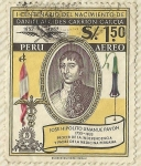 Stamps Peru -  I CENTENARIO DEL NACIMIENTO DE DANIEL ALCIDES CARRION GARCIA