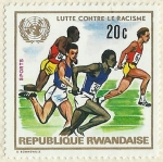 Stamps : Africa : Rwanda :  LUCHA CONTRA EL RACISMO