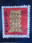 Stamps Colombia -  Cultura Calima - Búho, ornamento en oro.