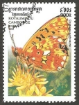 Sellos de Asia - Camboya -   Mariposa