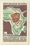 Stamps : Africa : Mali :  INVASIÓN DEL DESIERTO AFRICANO AREA MIGRATORIA