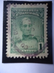 Stamps Colombia -  Simón Bolívar, South American Freedom fighter - Champion of Liberty.