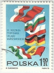 Stamps : Europe : Poland :  20 ANIVERSARIO DEL PACTO DE VARSOVIA