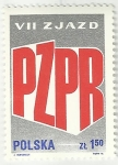 Stamps Poland -  7th CONGRESO DEL PARTIDO UNIFICADO DE LOS TRABAJADORES POLACOS
