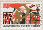 Stamps Cuba -  60 Aniversario Revoluvión Octúbre