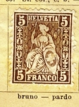 Sellos de Europa - Suiza -  Helvetia Ed 1862